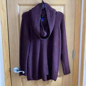 HP🥳 Cozy Apt 9 sequin tunic w detachable cowl NWT S